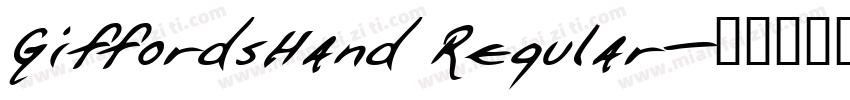 GiffordsHand Regular字体转换